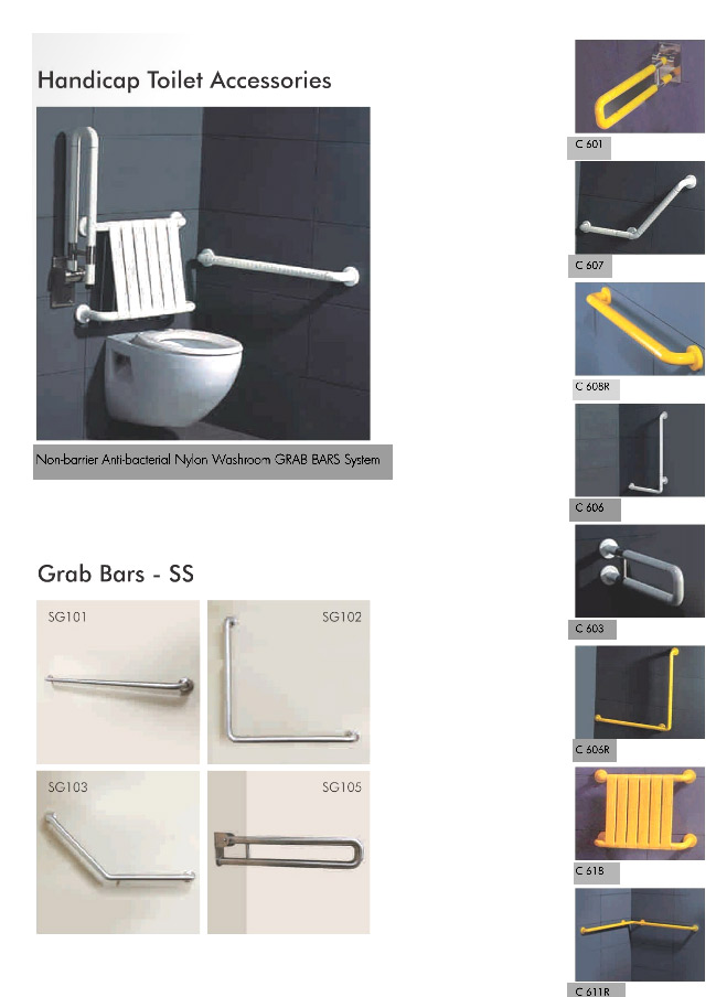 SS Grab Bars & Handicap Toilet Accessories